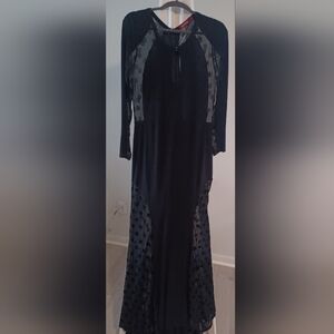 Miusol Chic 3/4 Sleeve Black (After5) Dress Sheer Lace w/polka dots design.